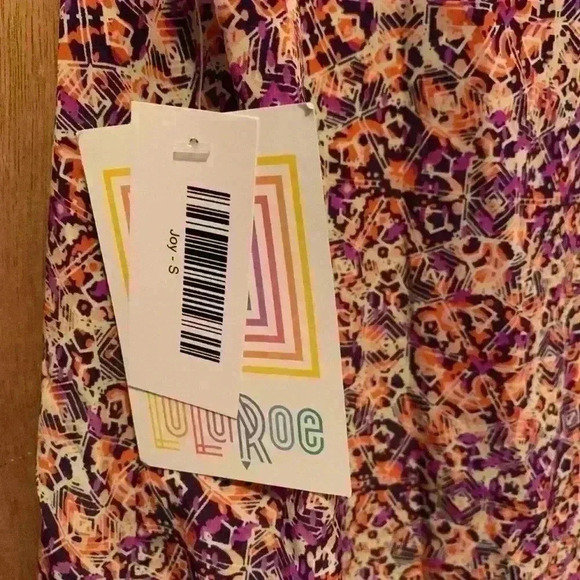 NWT LulaRoe Joy Open Front Vest Cardigan Purple Multi Color Small - Picture 11 of 15